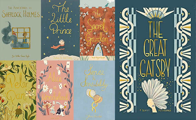 Die Schmuckausgaben der Wordsworth Editions, darunter "The Great Gatsby" von F. Scott Fitzgerald und "Sense and Sensibility" von Jane Austen.